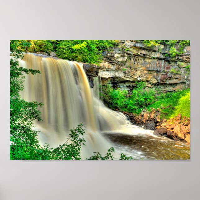 Póster Blackwater Falls, West Virginia. (Frente)
