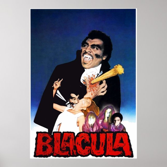 Póster Blacula 1972 Escándalo de Blaxploitation v6 (Frente)