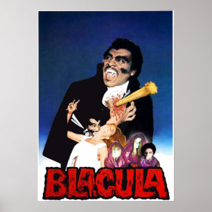Póster Blacula 1972 Escándalo de Blaxploitation v6