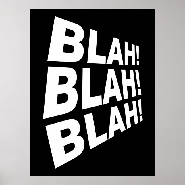 Póster Blah Blah Blah (Frente)