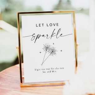 Póster BLAIR Boda bohemio moderno Sparkler despiden