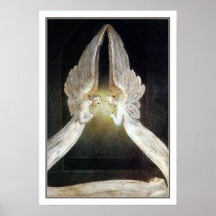 Póster Blake: Cristo en el sepulcro, guardado por ángeles