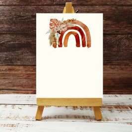 Póster Blanc Añadir tu propio tono de tierra Boho Rainbow