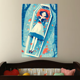 Póster Blancanieves en el ataúd de cristal