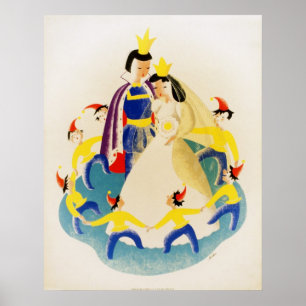 Póster Blanco como la nieve y los siete enanos