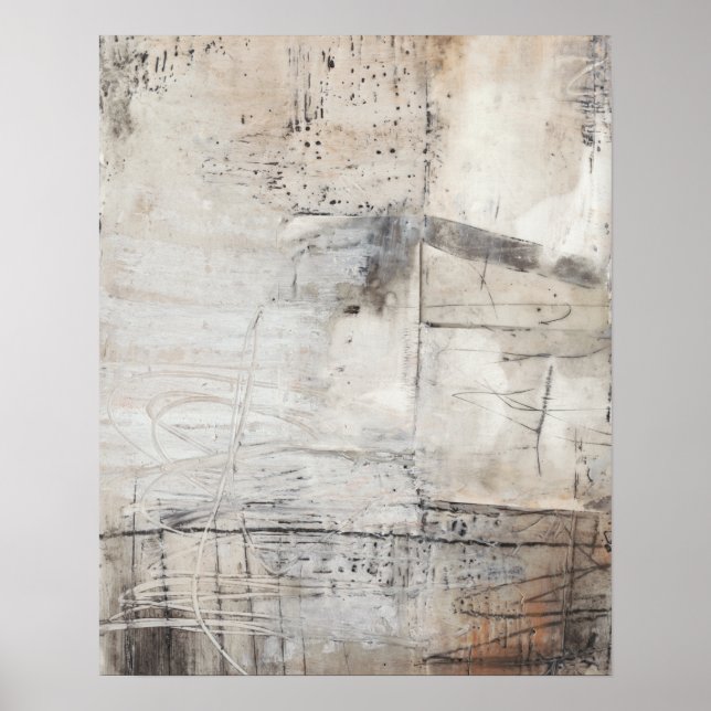 Póster Blanco negro y bronce (Frente)