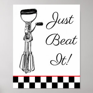 Póster Blanco, negro y rojo acaban de batir al Rótulo