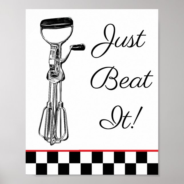 Póster Blanco, negro y rojo acaban de batir al Rótulo (Frente)