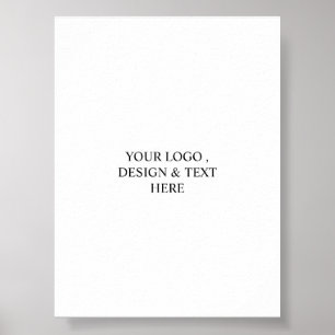 Póster Blanco Personalizado – Su logotipo y texto aquí