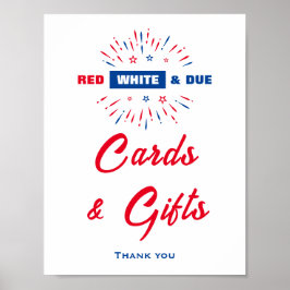 Póster Blanco Rojo Y Bajas Tarjetas Baby Shower Y Rótulo 