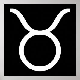 Póster blanco taurino