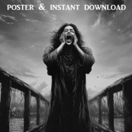 Póster Blanco y negro El arte inspirado por la crema |