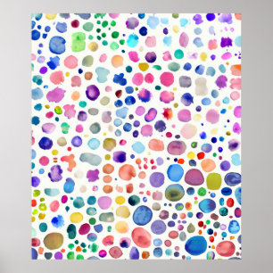 Póster Blancos de color de agua