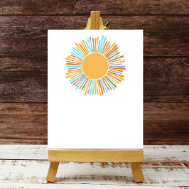 Póster Blank Añade Tu Propio Sol Boho Aquí Ven El Sol