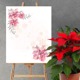 Póster Blank Crea tu propia poinsettia de copo de nieve