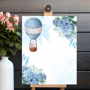 Póster Blank Crea tu propio globo de aire caliente elefan