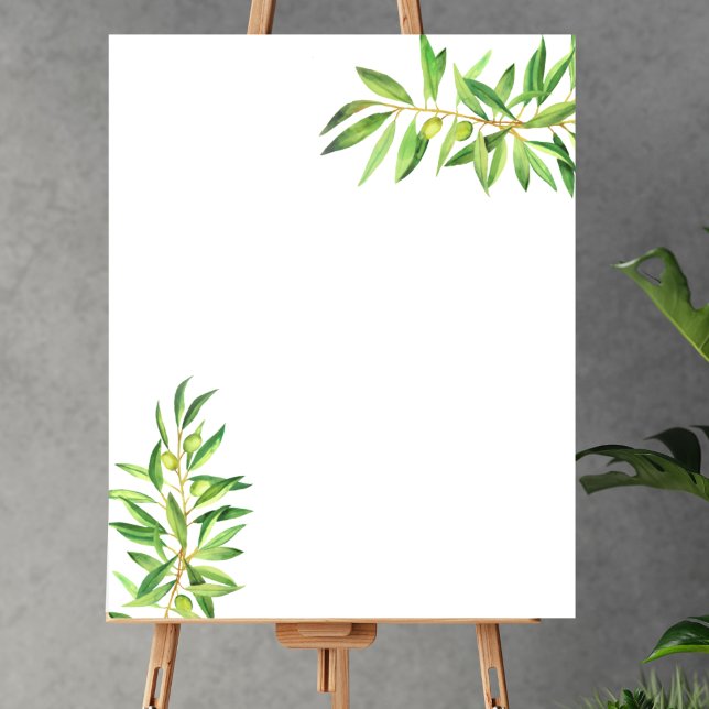 Póster Blank Crear su propia vegetación de ramas de oliva (Subido por el creador)