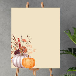 Póster Blank Crear su propio boho otoño calabaza burgundy