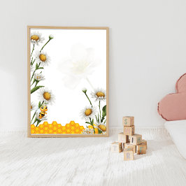Póster Blank DIY Mama To Bee Honeybee Honeycomb Tema