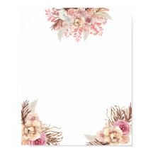 Blank DIY Modern Boho Dusty Rosa Floral