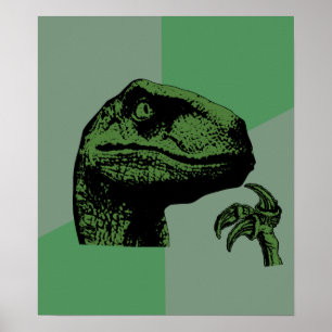 Póster Blank Philosoraptor