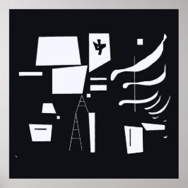 Póster Blanquecino y duro - Kandinsky