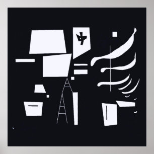 Póster Blanquecino y duro - Kandinsky