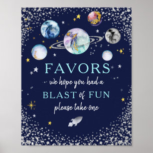 Póster Blast Of Fun Space Galaxy Favorece A Poster De Cum