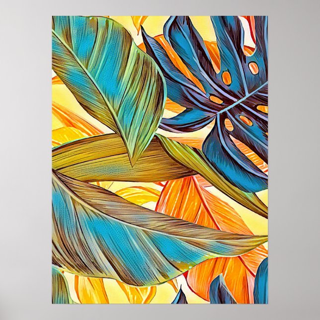 Póster Blätter en Farben (Frente)