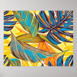 Póster Blätter en Farben