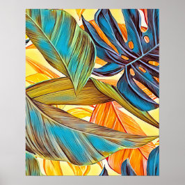 Póster Blätter en Farben