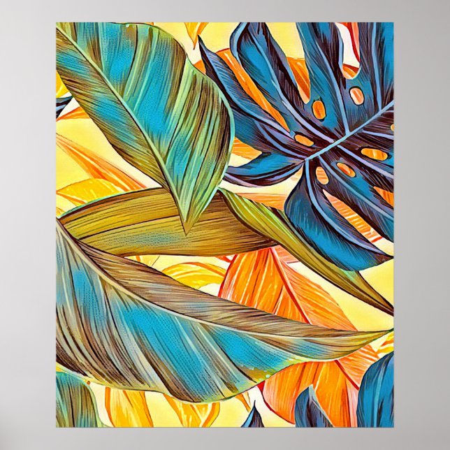 Póster Blätter in Farben (Frente)