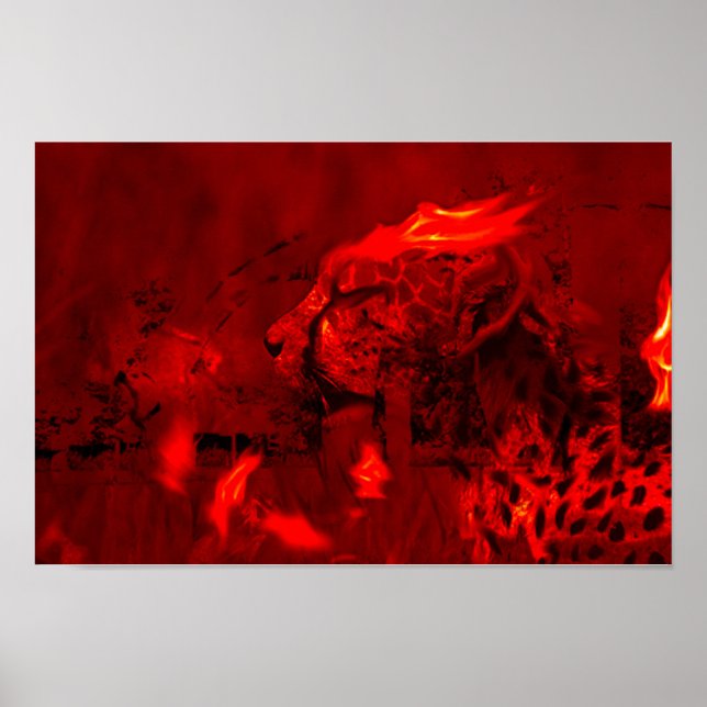 PÓSTER BLAZING CHEETAH (Frente)