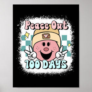 Póster Bleached Peace Out 100 Días De Escuela Cara Sonrie