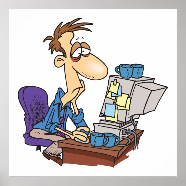 Póster Bleary Eyed Man (Frente)