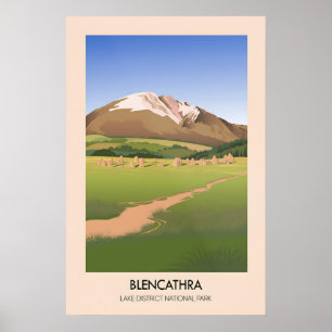 Póster Blencathra Parque Nacional del Distrito de los Lag
