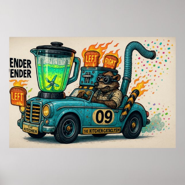 Póster Blender Wender (El cataclismo de la cocina) (Frente)