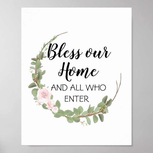 Póster Bless our home (Frente)