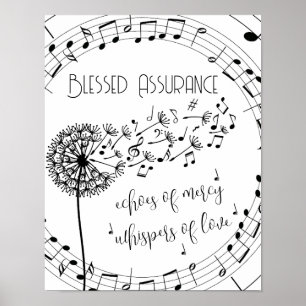 Póster Blessed Assurance Hymn Christian