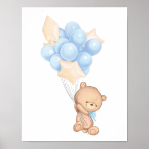 Póster Blessed Baby Boy Nursery Poster