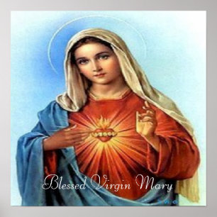 Póster Blessed Mary print