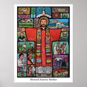 Póster Blessed Stanley Rother poste, primer mártir nacido