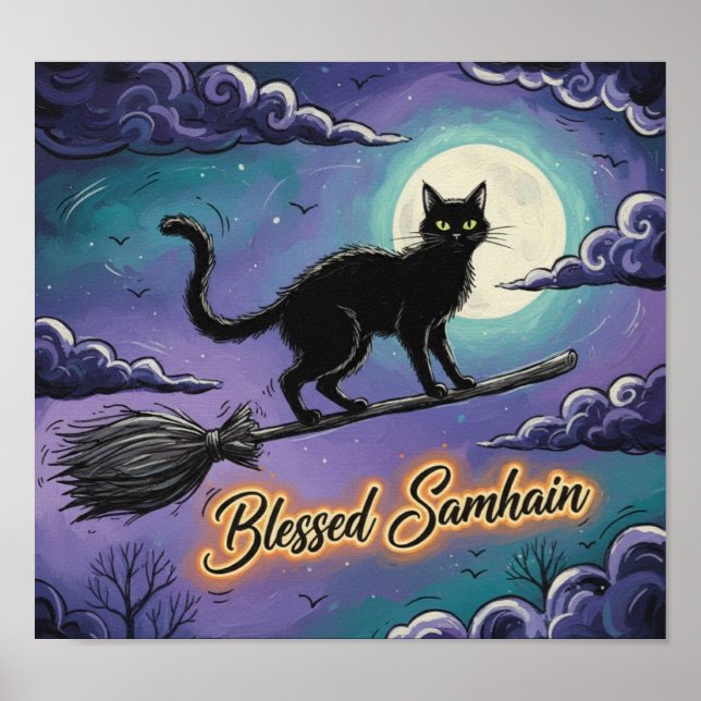 Póster BlessedSamhainCat (Frente)