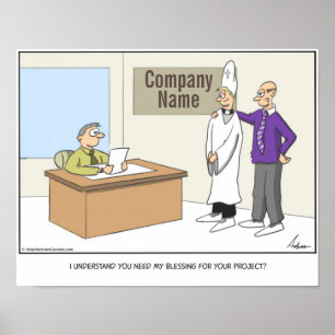 Póster Blessing project cartoon personalized