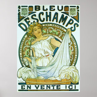 Póster Bleu Deschamps ~ Anuncio francés de época