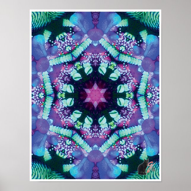 Póster Bleus Kinetic Collage Kaleidoscope Poster (Frente)