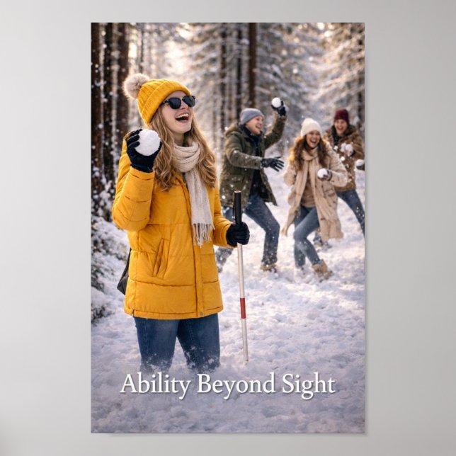 Póster Blind Awareness  Inclusivity Winter (Frente)