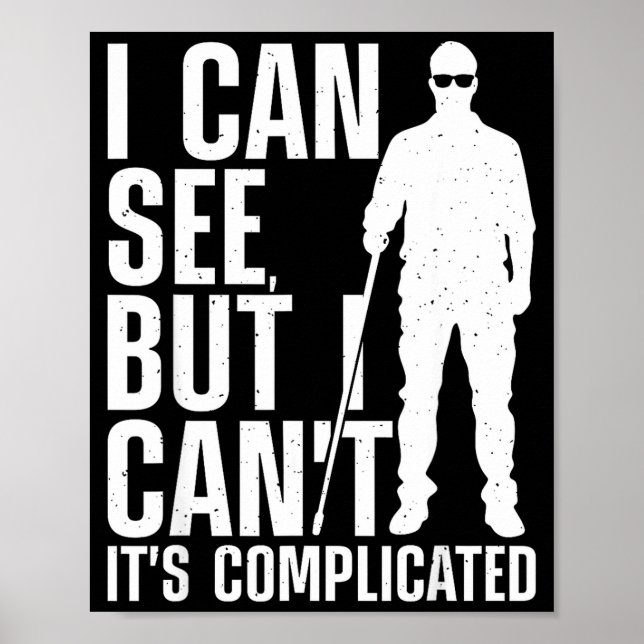 Póster Blind Person Art For Men Women Blind People Sight  (Frente)