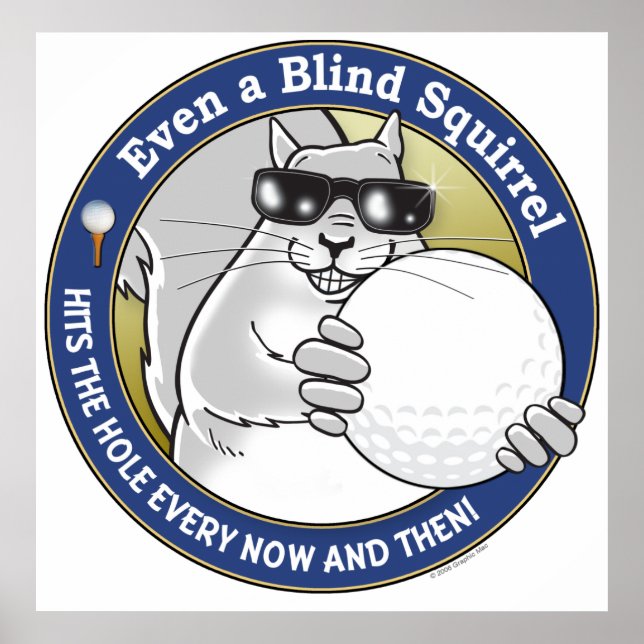Póster Blind Squirrel Golf (Frente)