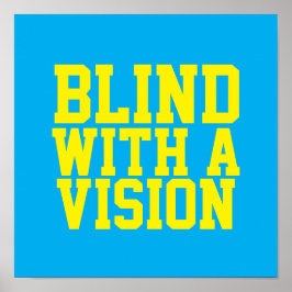 Póster Blind With A Vision Blue